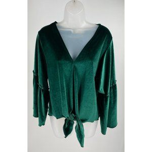 Anthropologie Lavender Field Velvet BOHO Top Size Medium